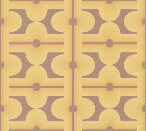 Retro Chic 39533-4 Tapeta ścienna AS Wzór geometryczny żółty słoneczny