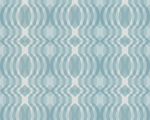 Retro Chic 39534-2 Tapeta ścienna AS Wzór geometryczny jasny turkusowy
