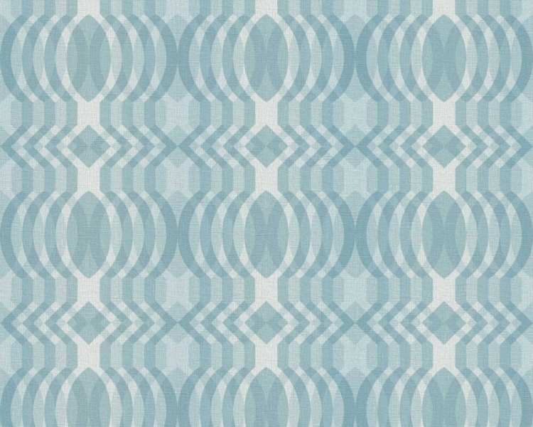 Retro Chic 39534-2 Tapeta ścienna AS Wzór geometryczny jasny turkusowy