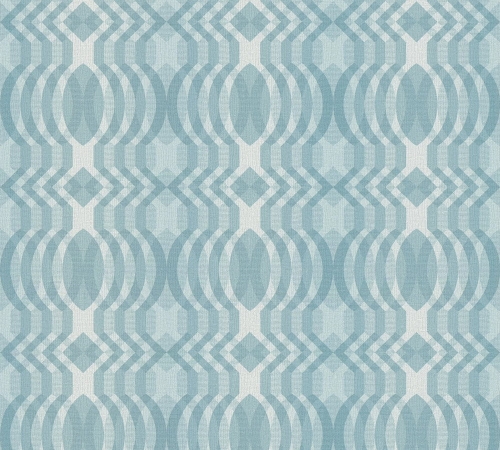 Retro Chic 39534-2 Tapeta ścienna AS Wzór geometryczny niebieski