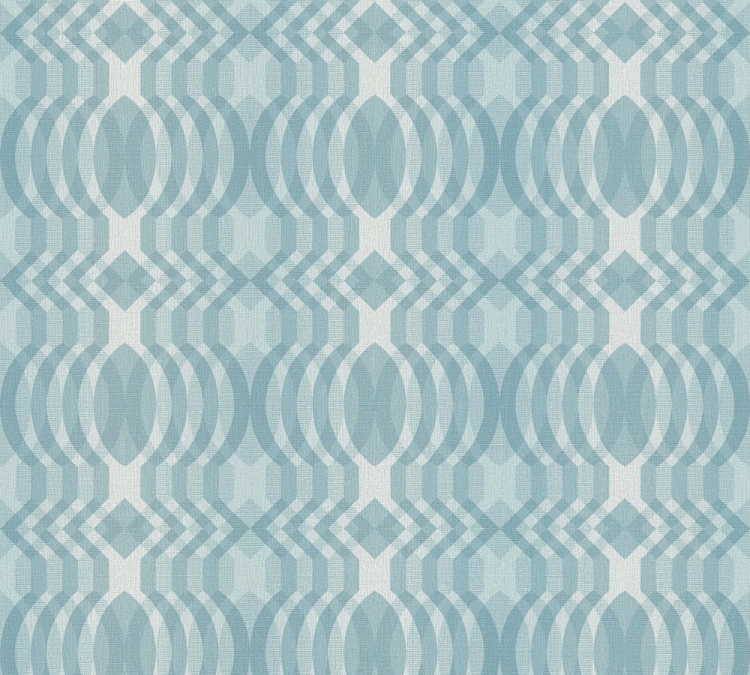 Retro Chic 39534-2 Tapeta ścienna AS Wzór geometryczny niebieski