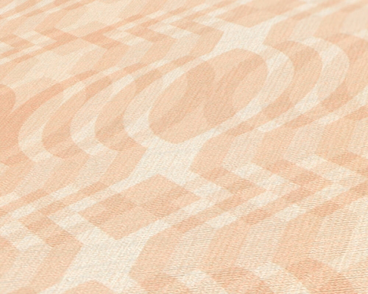Retro Chic 39534-5 Tapeta ścienna AS Wzór geometryczny brzoskwiniowy