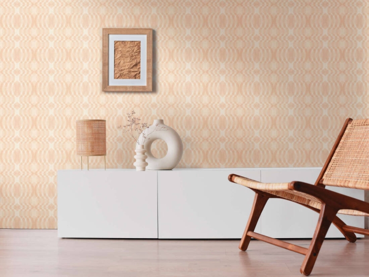 Retro Chic 39534-5 Tapeta ścienna AS Wzór geometryczny brzoskwiniowy