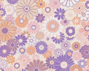 Retro Chic 39535-1 Tapeta ścienna AS Kwiaty różowo fioletowe