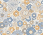Retro Chic 39535-2 Tapeta ścienna AS Kwiatki niebieskie