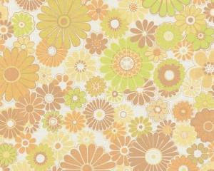 Retro Chic 39535-5 Tapeta ścienna AS Kwiatki żółto pomarańczowe