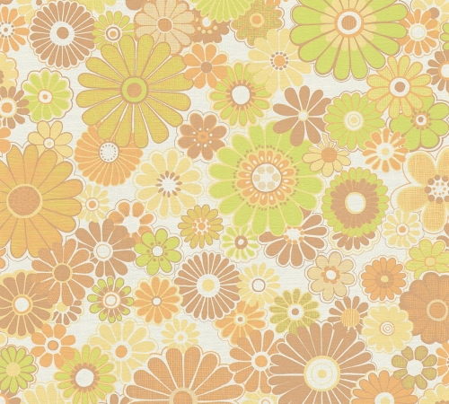 Retro Chic 39535-5 Tapeta ścienna AS Kwiatki pomarańczowe