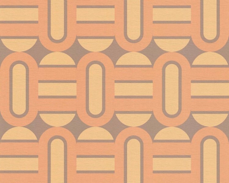 Retro Chic 39536-2 Tapeta ścienna AS Wzór geometryczny pomarańczowy