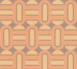 Retro Chic 39536-2 Tapeta ścienna AS Wzór geometryczny pomarańczowy