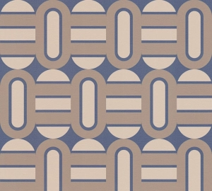 Retro Chic 39536-3 Tapeta ścienna AS Wzór geometryczny brązowo granatowy
