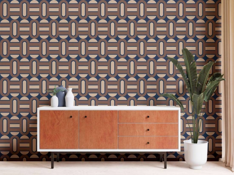 Retro Chic 39536-3 Tapeta ścienna AS Wzór geometryczny brązowy