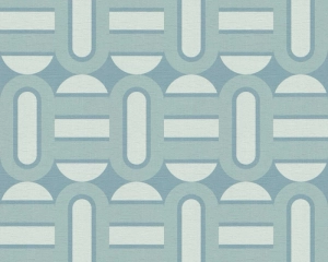 Retro Chic 39536-4 Tapeta ścienna AS Wzór geometryczny turkusowy