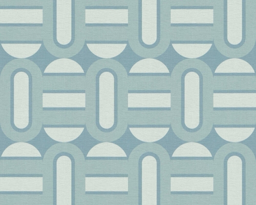 Retro Chic 39536-4 Tapeta ścienna AS Wzór geometryczny turkusowy