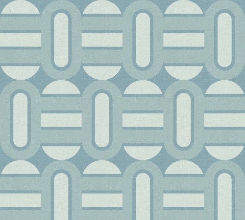 Retro Chic 39536-4 Tapeta ścienna AS Wzór geometryczny turkusowy