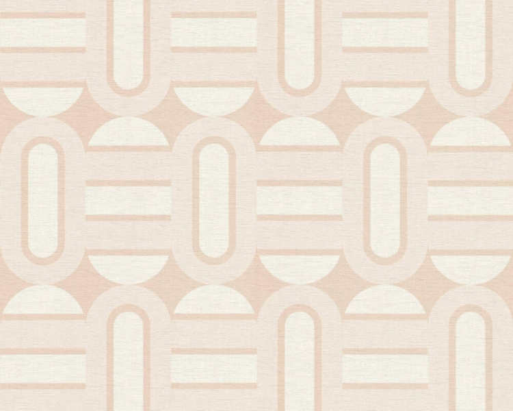 Retro Chic 39536-5 Tapeta ścienna AS Wzór geometryczny pomarańczowy