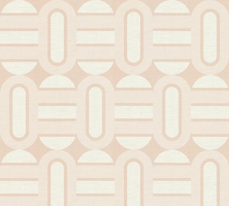 Retro Chic 39536-5 Tapeta ścienna AS Wzór geometryczny pomarańczowy