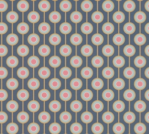 Retro Chic 39537-1 Tapeta ścienna AS Wzór geometryczny granatowo różowy