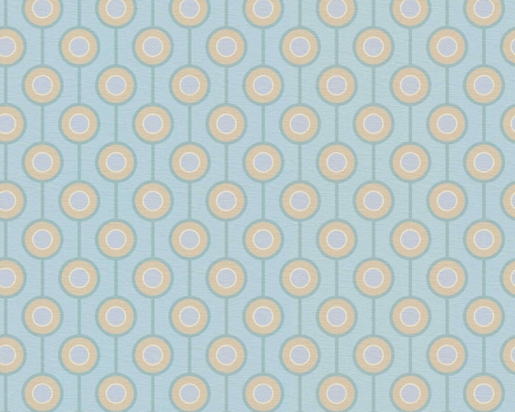 Retro Chic 39537-4 Tapeta ścienna AS Wzór geometryczny niebieski