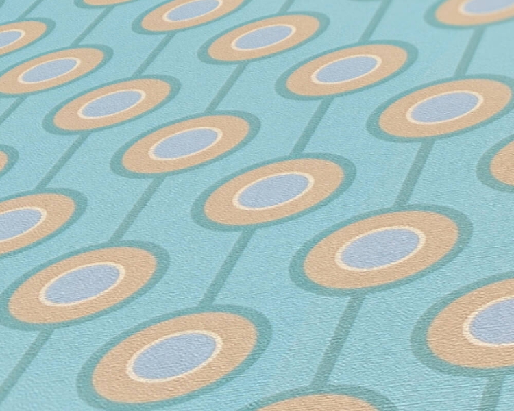 Retro Chic 39537-4 Tapeta ścienna AS Wzór geometryczny niebieski