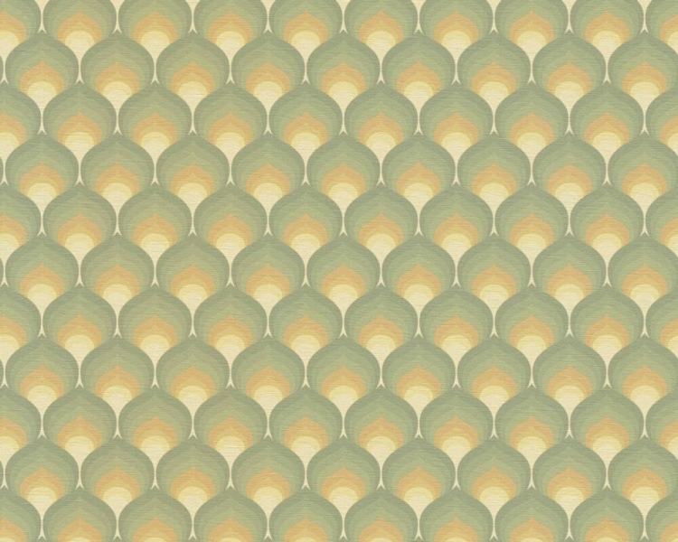 Retro Chic 39538-1 Tapeta ścienna AS Zielona łuska