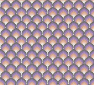 Retro Chic 39538-2 Tapeta ścienna AS Fioletowo pomarańczowa łuska