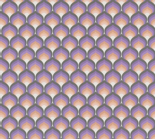 Retro Chic 39538-2 Tapeta ścienna AS Fioletowo pomarańczowa  łuska