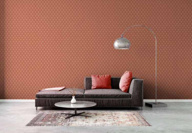 Retro Chic 39538-5 Tapeta ścienna AS Łuski ceglasto łososiowe