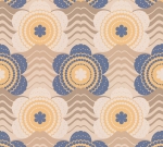 Retro Chic 39539-2 Tapeta ścienna AS Kwiatki niebiesko brązowe