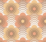 Retro Chic 39539-3 Tapeta ścienna AS Kwiatki ceglasto pomarańczowe