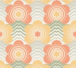 Retro Chic 39539-4 Tapeta ścienna AS Kwiatki pomarańczowe
