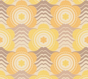 Retro Chic 39539-5 Tapeta ścienna AS Kwiatki pomarańczowe