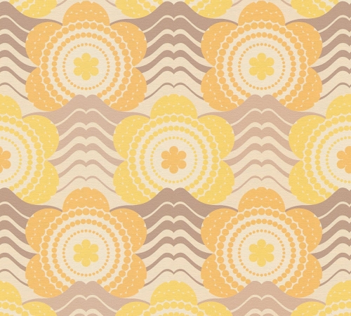 Retro Chic 39539-5 Tapeta ścienna AS Kwiatki pomarańczowe