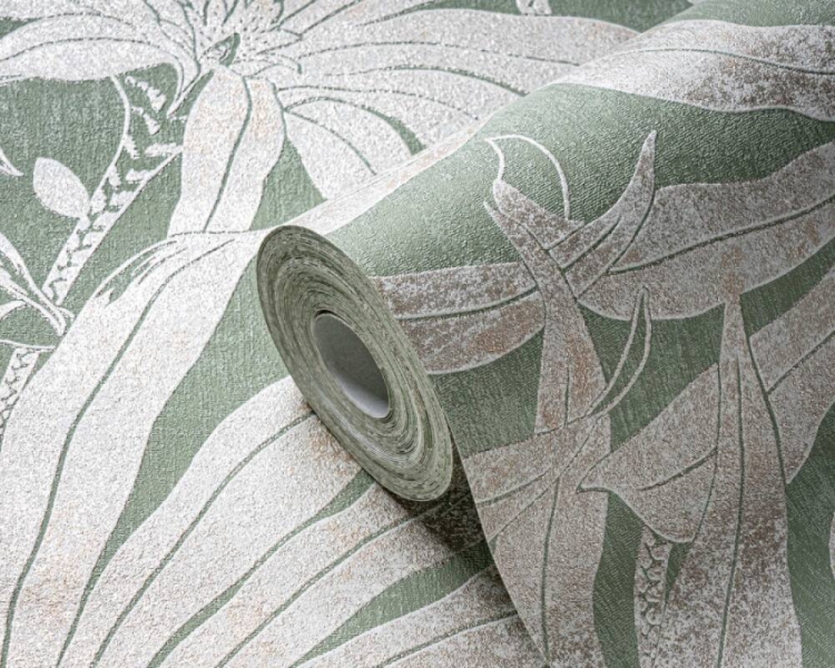 Jade 39501-2 Tapeta ścienna AS Liście palmowe zielony