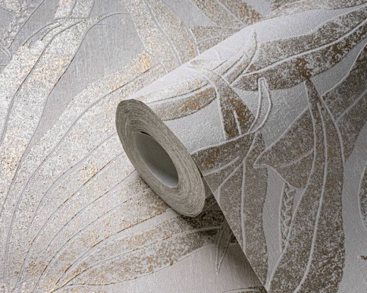 Jade 39501-5 Tapeta ścienna AS Liście palmy beżowe