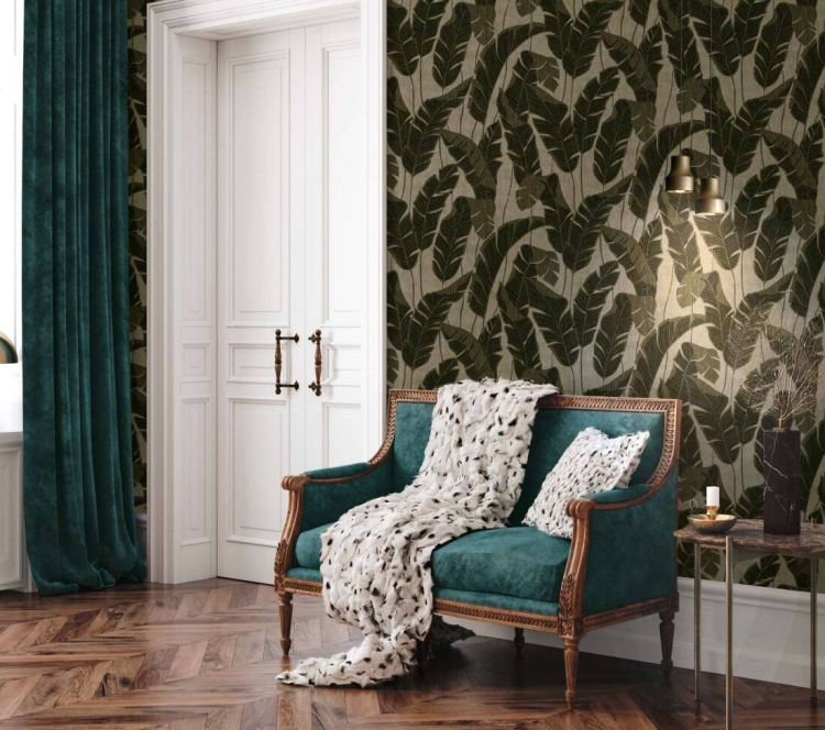 Jade 39502-4 Tapeta ścienna AS Liście brązowe
