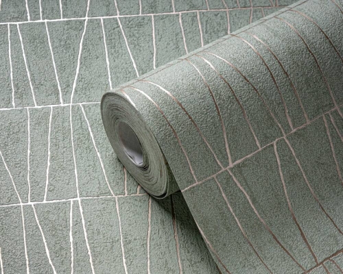 Jade 39506-1 Tapeta ścienna AS Wzór geometryczny zielony złoty