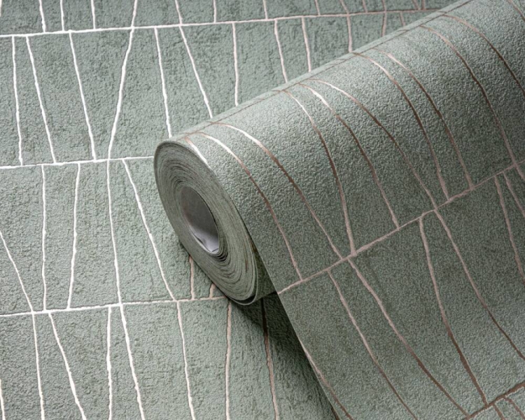 Jade 39506-1 Tapeta ścienna AS Wzór geometryczny zielony złoty