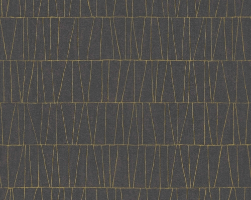 Jade 39506-3 Tapeta ścienna AS Wzór geometryczny czarno złoty