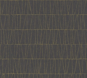 Jade 39506-3 Tapeta ścienna AS Wzór geometryczny czarno złoty
