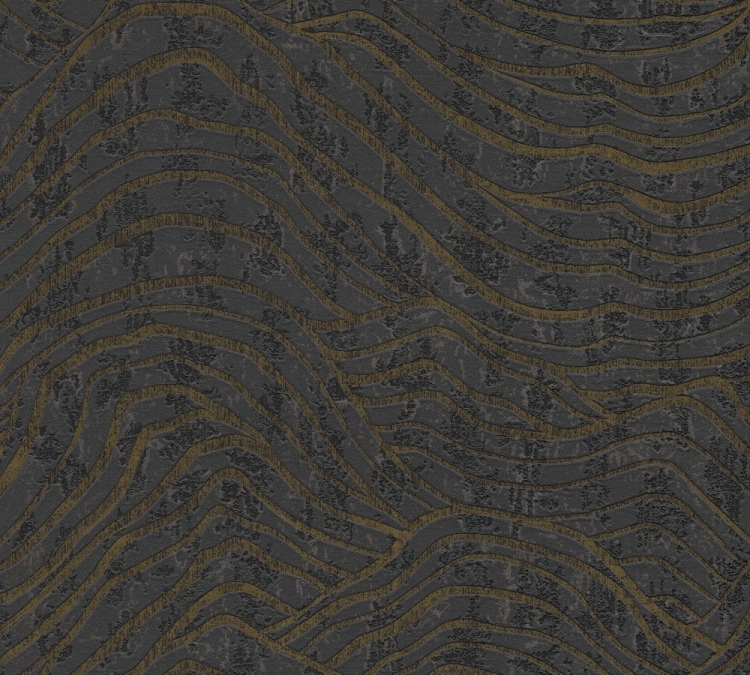 Jade 39507-3 Tapeta ścienna AS Wzór geometryczny czarny złoty