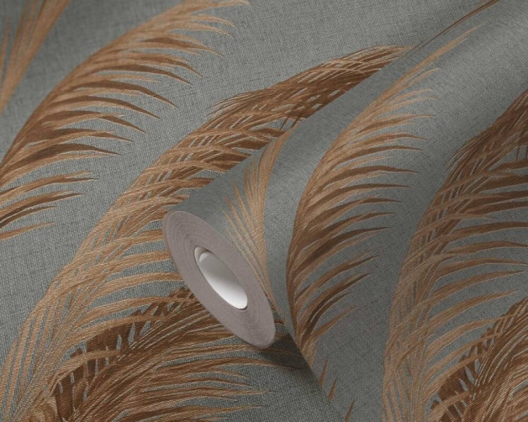 Michalsky 5 39980-3 Tapeta ścienna AS Liście palmy brązowe