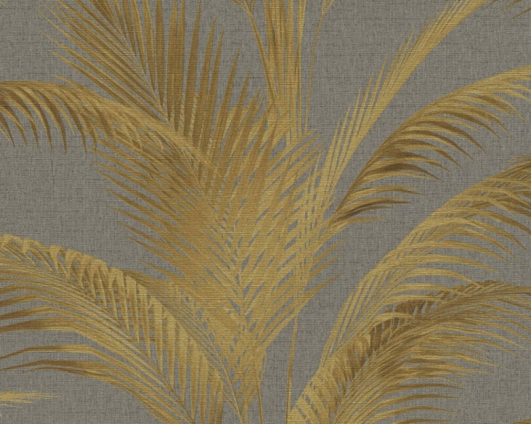 Michalsky 5 39980-4 Tapeta ścienna AS Liście palmy szaro złote