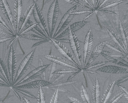 Michalsky 5 39984-2 Tapeta ścienna AS Liście palmy szare