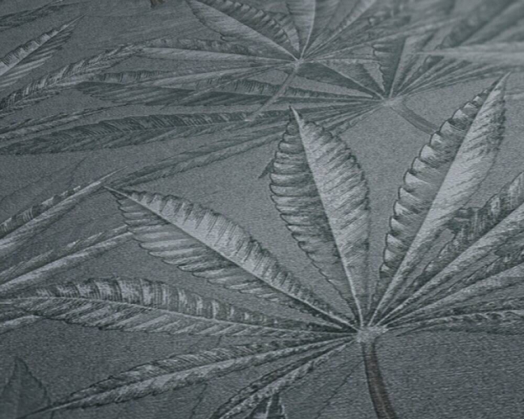 Michalsky 5 39984-2 Tapeta ścienna AS Liście palmy szare