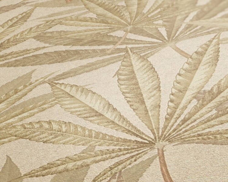 Michalsky 5 39984-3 Tapeta ścienna AS Liście palmy beżowe