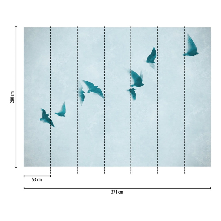 The Wall 3 39923-1 Tapeta ścienna AS Odlatujące ptaki