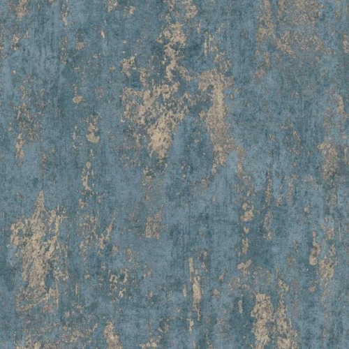 Tapeta ścienna na flizelinie turkusowa złota beton tynk 10273-08