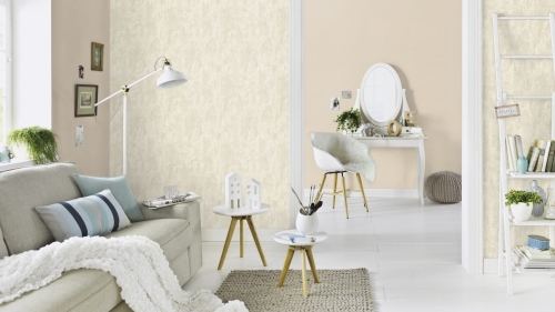 Tapeta ścienna na flizelinie jasny beż beton tynk 10273-02