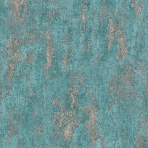 Tapeta ścienna na flizelinie jasnoturkusowa turkusowa złota beton tynk 10273-18