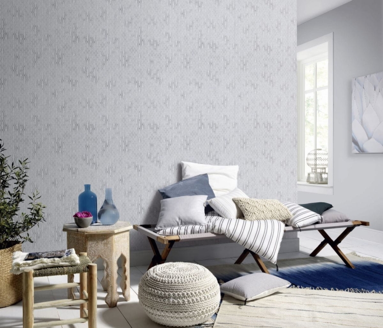 Tapeta ścienna na flizelinie szara wzór geometryczny 10259-31